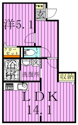 エーフラット　入谷 間取り図
