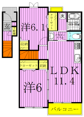 メゾンクレールⅢ 間取り