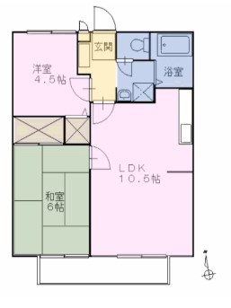 カーメルK＆N 201号室 間取り