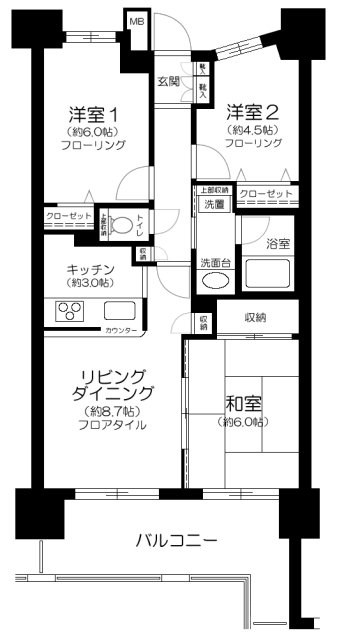 ライオンズプラザ亀有 間取り図