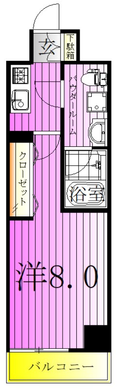 MA-RO SENJU CREST TAPP 間取り図