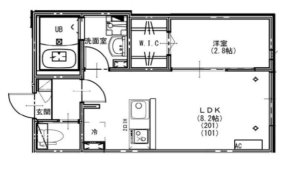 KEIAI RESIDENCE 新柏Ⅲ 101号室 間取り
