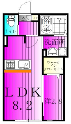 KEIAI RESIDENCE 新柏Ⅲ 101号室 間取り