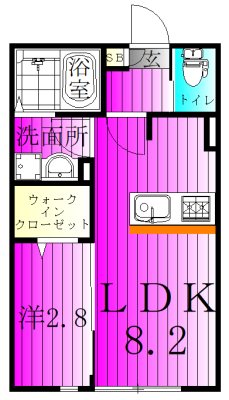 KEIAI RESIDENCE 新柏Ⅲ 102号室 間取り
