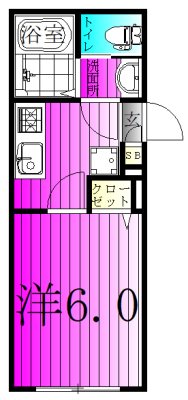 KEIAI RESIDENCE 新柏Ⅲ 103号室 間取り