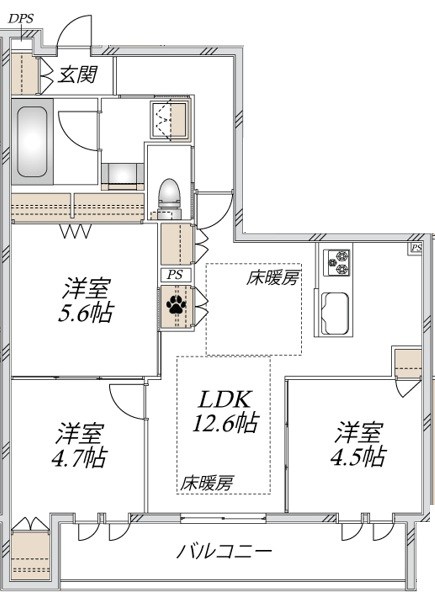 The　Primrose　at 東松戸 間取り