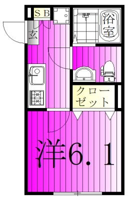 KEIAI RESIDENCE 新柏Ⅲ 104号室 間取り