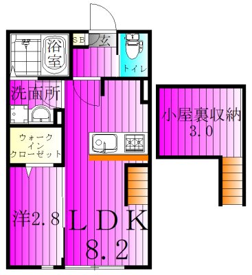 KEIAI RESIDENCE 新柏Ⅲ 202号室 間取り