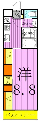 リブリ・杉田Ⅱ 201号室 間取り