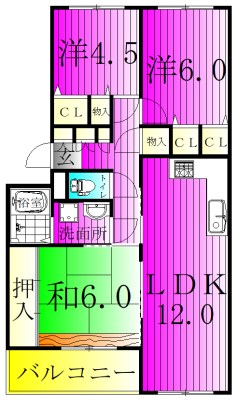 INOVE松戸六高台 B 間取り