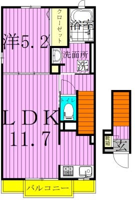 ジャンティー　おおたかの森Ⅱ 201号室 間取り