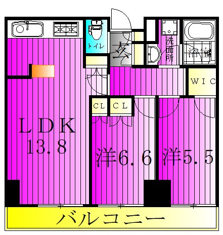 パークアクシス柏の葉 1303号室 間取り