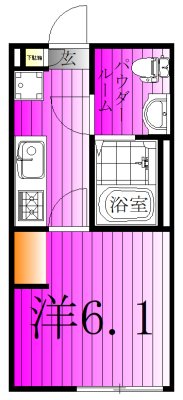 KEIAI RESIDENCE 北柏 102号室 間取り