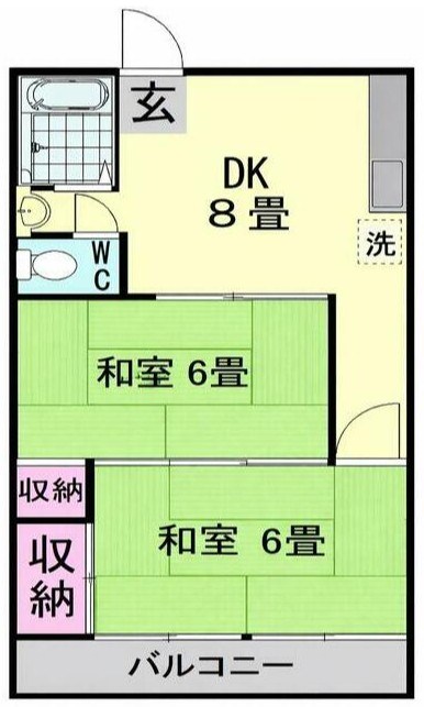 栄マンション 201号室 間取り