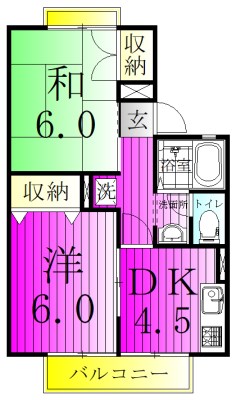 セジュール川間B 間取り