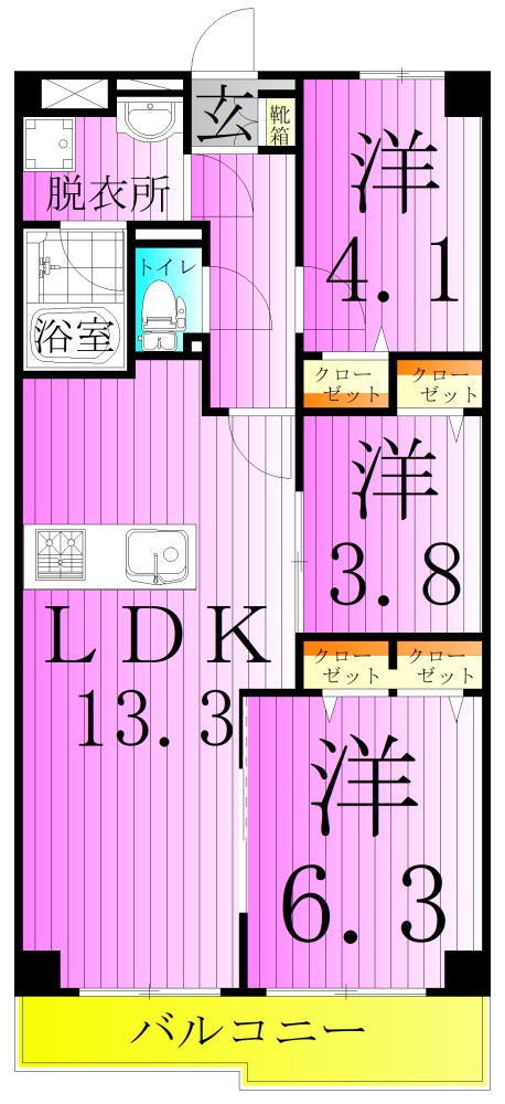 尾久橋スカイハイツ 間取り