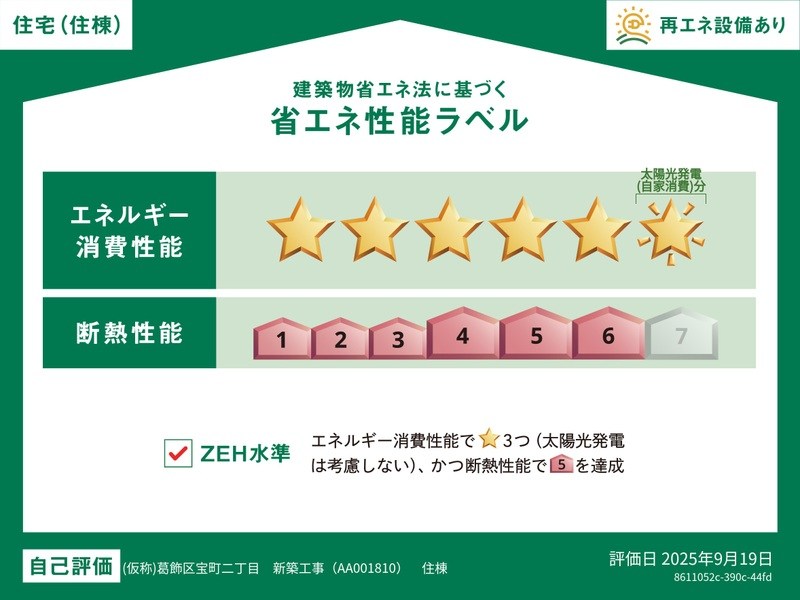 リブリ・ピエトラ・リッタ 省エネ性能ラベル