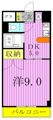 YRレジデンス 603号室 間取り