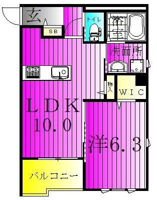 フェリシア　おおたかの森  206号室 間取り