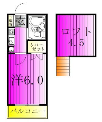 パルーム栗山Ｎo.2 206号室 間取り