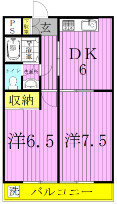 シャンブル　柏 203号室 間取り