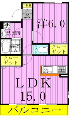 アリビオ 206号室 間取り