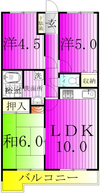 モンシャトー松戸 間取り