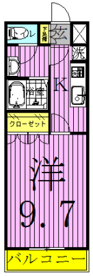 エスポアール　(白井) 208号室 間取り