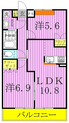 グランドメゾン 201号室 間取り