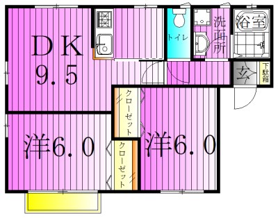 メンバーズタウン島根B 間取り