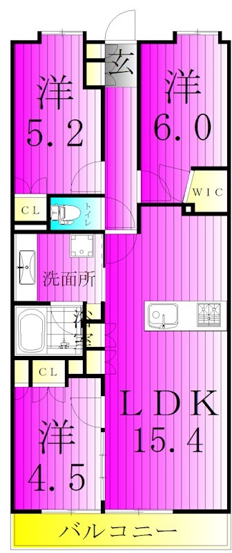 パークホームズ柏あけぼの二丁目 404号室 間取り