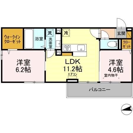 コンフォート松戸 203号室 間取り