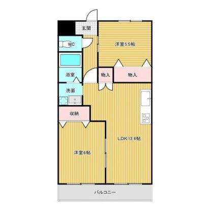デージーコート相模台 102号室 間取り