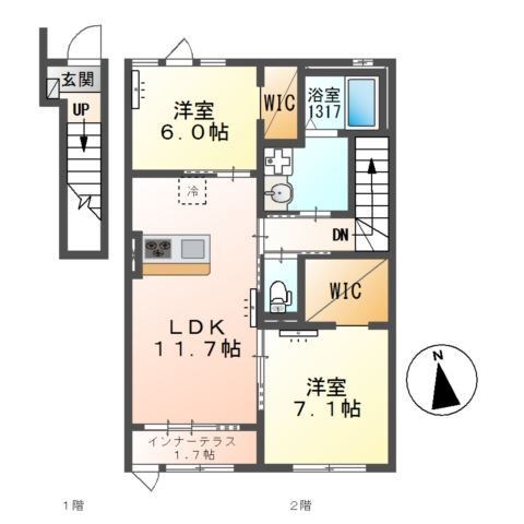 松戸市西馬橋相川町新築アパート 間取り