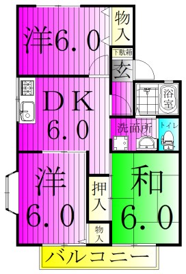 メゾン駒木B 間取り