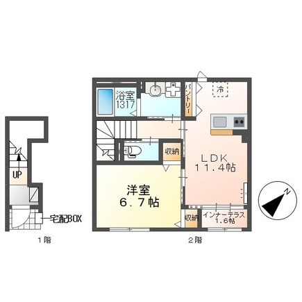 鎌ケ谷市右京塚新築アパート 間取り