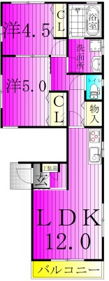 メゾンクレールⅢ 101号室 間取り