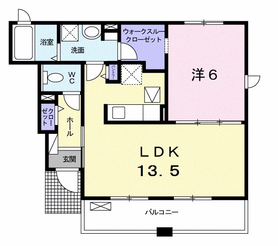 フォレスタⅠ 104号室 間取り