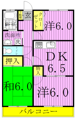 サマックス・マロニエＡ棟 間取り