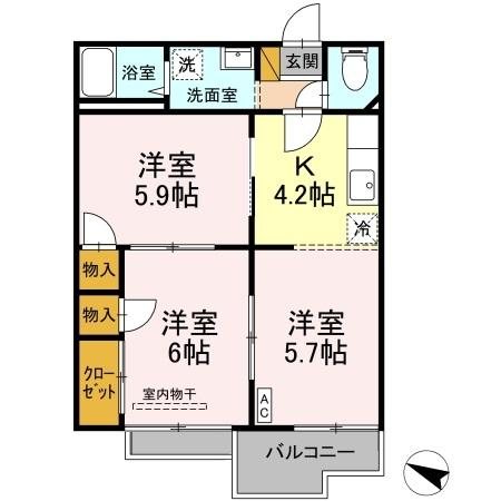 コーポメルヴェイユ  間取り