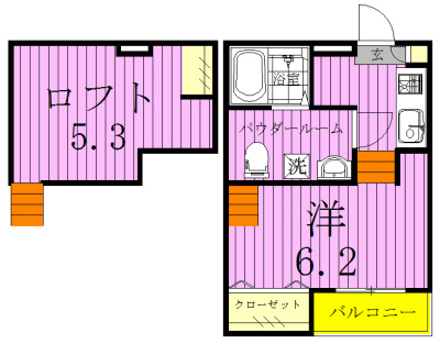 ＫＡＨＡＬＥ松戸A　～カハレマツドA～ 102号室 間取り