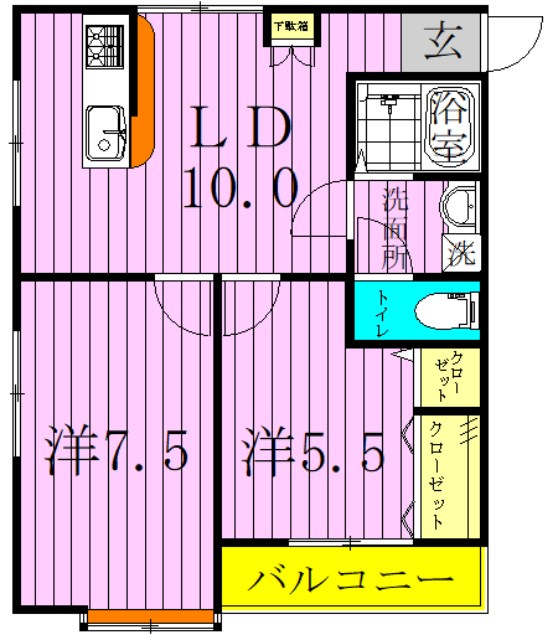 ホワイトコーポ平野 間取り