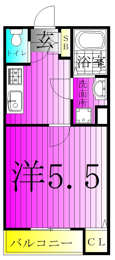 MQuarto柏 206号室 間取り