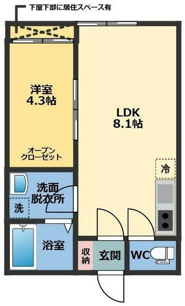 メゾン・ドゥ・アッシュ松戸Ⅱ 204号室 間取り