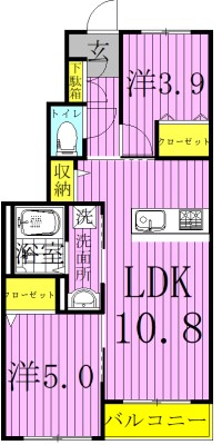 Hale Pueo　～ハレ　プエオ～ 102号室 間取り