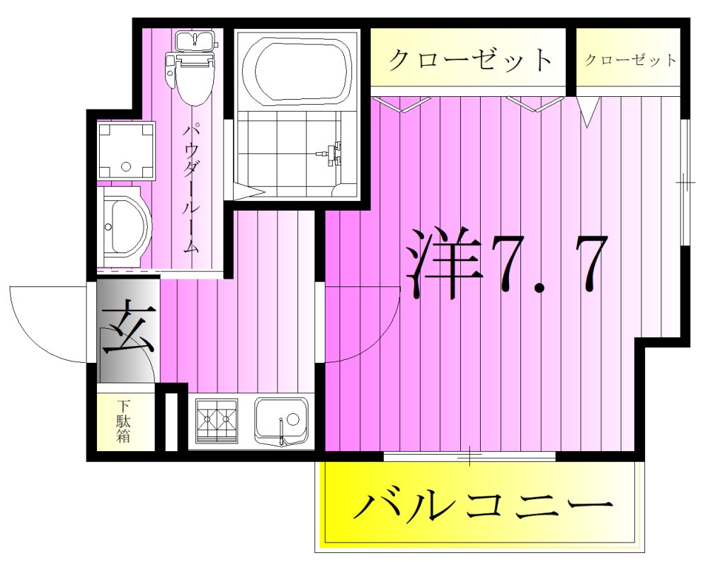 シャーメゾン六町 間取り