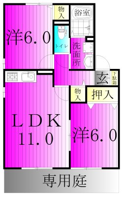 Pear Field　Ｂ 101号室 間取り