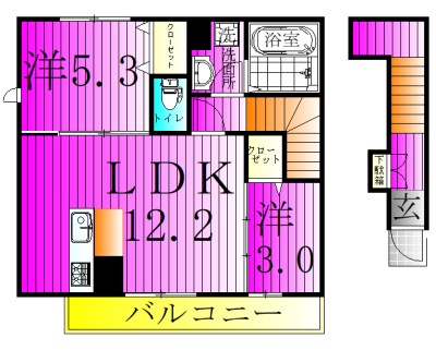 ヴィラセレビィⅠ 202号室 間取り