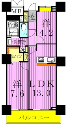 ロイヤルパークスタワー南千住 間取り