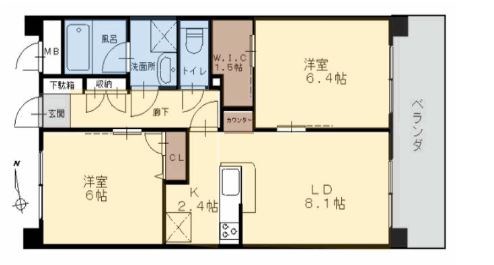 オアシスE棟 間取り